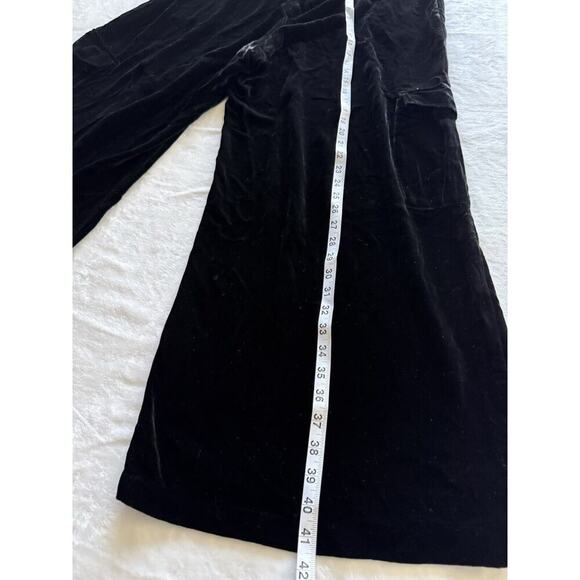 Johnny Was Zatima Womens Pant XL Black Velvet Silk Cargo Wide Leg $318 - Picture 7 of 12